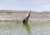 Lake Mead’s vertical speedboat is almost on dry land